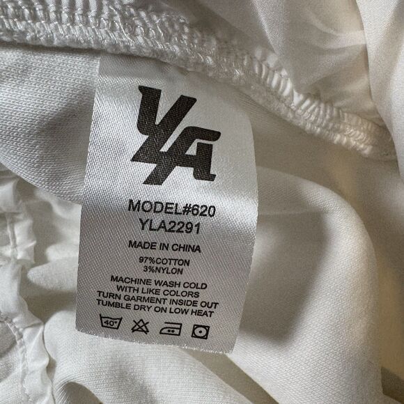 Youngla Sweatpants Mens 32R White Jogger Pants Elastic Waist Heavyweight - Picture 10 of 11